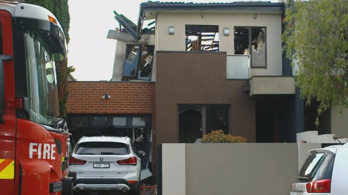 The blaze broke out on Forster C﻿rescent in Bentleigh East about 11.15pm with five people inside at the time.﻿