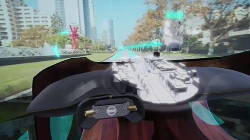 Nissan's augmented reality display allowed people to test the new systems.
