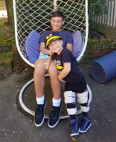 Special bond between 12-year-old cancer survivor and his sick baby brother