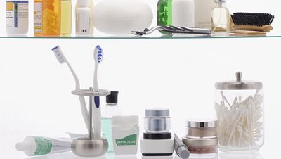 Keeping your toothbrushes in the bathroom cabinet