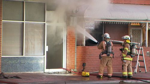 The Grand Junction Road business caught fire just before 5.30am.