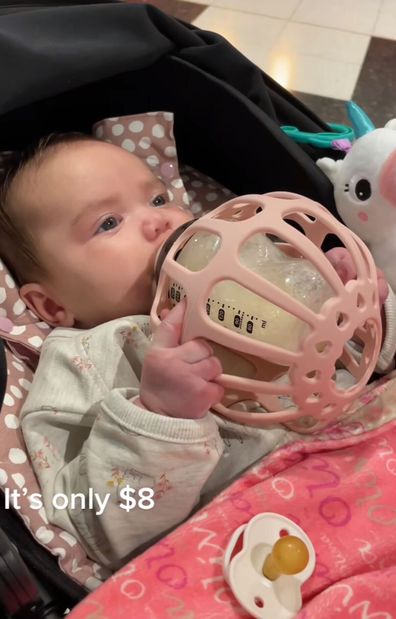 Mum's 'brilliant' $9 Kmart space-saving hack for baby bottles