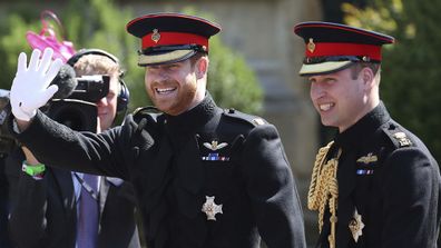 They stood at each other's sides on their wedding days. William and Harry arrive on Prince Harry's wedding day.