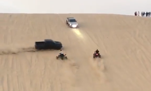 The popular race on the Al Adaid dunes is dangerous and often results in deaths.