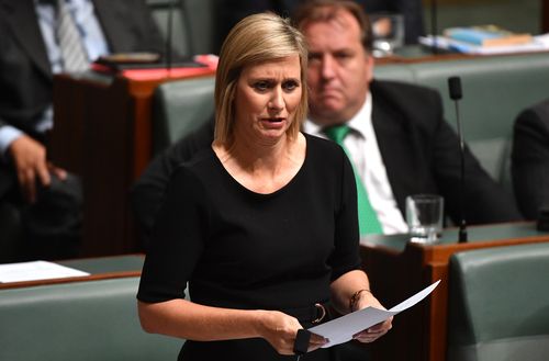 Labor member for Longman Susan Lamb making a statement on her citizenship status in the House of Representatives at Parliament House. (AAP)