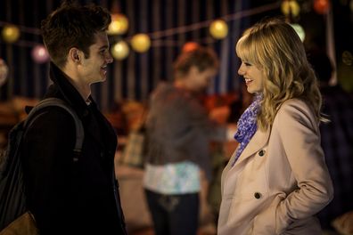 Andrew Garfield and Emma Stone in The Amazing Spider-Man 2.