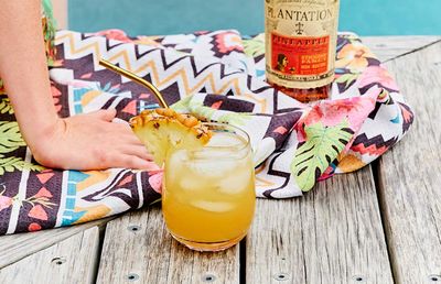 Pineapple rum cocktail