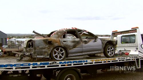 Police are on the hunt for man involved in four police pursuits, but before his vehicle was found burnt-out in Melbourne's north-east. (9NEWS)