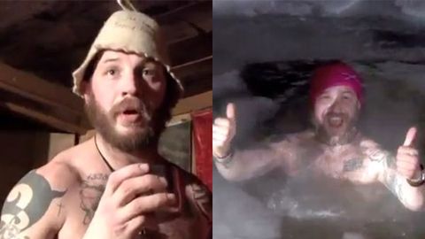 Watch: Tom Hardy strips in frozen Siberian waters because, uh, he's a tough guy