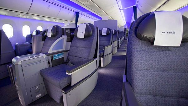 United Airlines Polaris Business Class cabin. Supplied