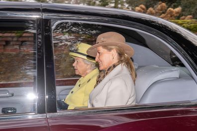 Queen Elizabeth Prince Charles church Sandringham without Prince Andrew