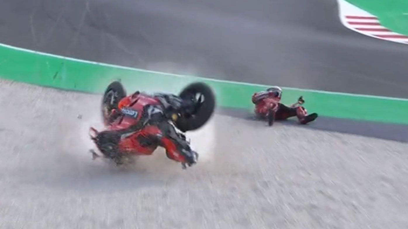 Francesco Bagnaia's crash seals 2021 MotoGP world title for Fabio Quartararo