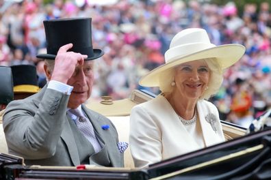 King Charles III and Queen Camilla attend day one of Royal Ascot 2023 at Ascot Racecourse on June 20, 2023 in Ascot, England 
