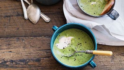 <a href="http://kitchen.nine.com.au/2017/01/10/09/19/soups-to-serve-cold-from-gazpacho-to-chilled-noodle" target="_top">Chilled pea and mint soup with garlic croûtons</a><br>
<br>
<a href="http://kitchen.nine.com.au/2017/01/10/09/19/soups-to-serve-cold-from-gazpacho-to-chilled-noodle" target="_top">More chilled soup recipes</a>