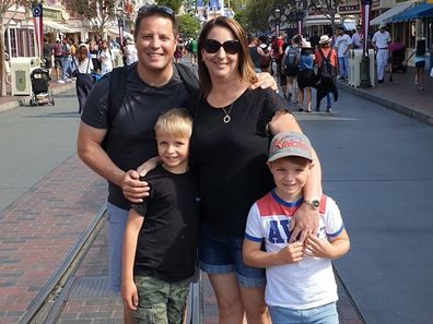 The Lamond family during their Disneyland holiday.