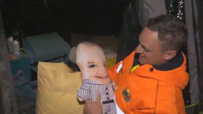 Jimmy and Tam have brought a pillow of their daughter to help them through their time on The Block.