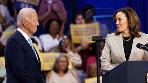 Joe Biden escolheu Kamala Harris para ser seu vice -presidente.