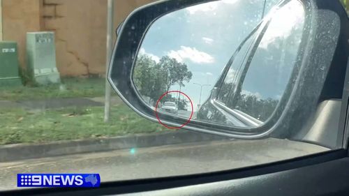 A 9News crew has been caught in the middle of an alleged stolen car joyride.After spotting a balaclava-wearing teenager driving at speed in a sports car near Logan, south of Brisbane, the reporter alerted police.