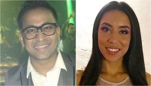 Helena Lagos, 22,  (right) and nightlife promoter Anand 'Happy' Patel (left) were killed in the crash.