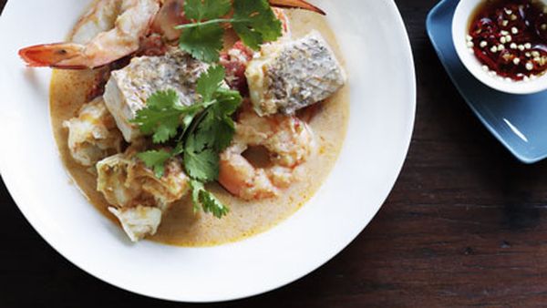 Brigitte Hafner: Crab, prawn, lemongrass and coconut soup