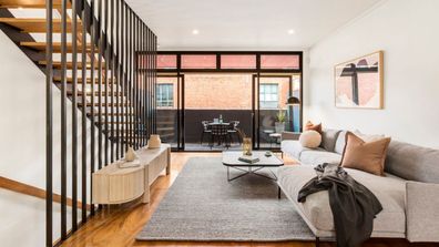 Apartment trendy Melbourne real estate auctions listing prices living room