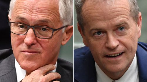 Prime Minister Malcolm Turnbull, and Opposition Leader Bill Shorten. 