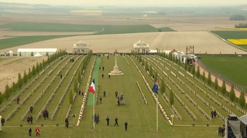 The Villers–Bretonneux Australian National Memorial in France. (9NEWS)