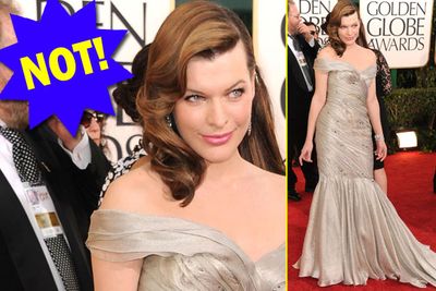 When a dress makes a goddess like Milla look dowdy - it's not a good one.