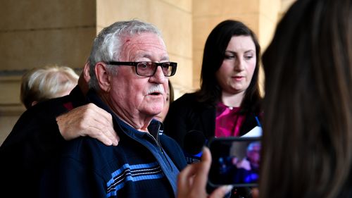 The brother of murder victim Robert Whitwell outside the Supreme Court in Adelaide today. (AAP)