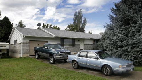 The home in Springville, Utah where members of the Strack family were found. (AAP)