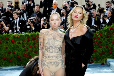 Lila Grace Moss and Kate Moss attend the 2022 Met Gala.