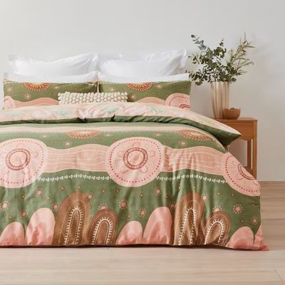 Mudyin Ngurrawa Reversible Quilt Cover Set - King Bed: $24.00 - Queen Bed: $20