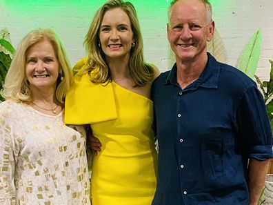 Briony with her parents