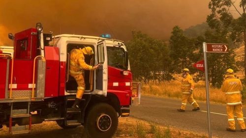 Bushfire in Euroa in Victoria