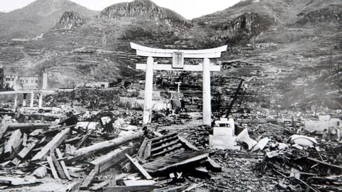 The city of Nagasaki was destroyed by the atomic bombing of 9 August 1945.