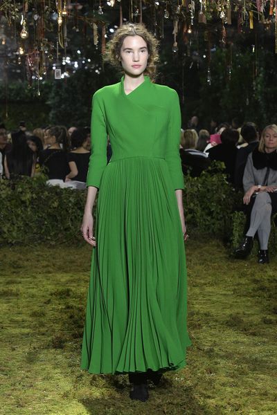 <p>Christian Dior Haute Couture Spring 2017.</p>
<p>Bold green - the colour of the forest.</p>