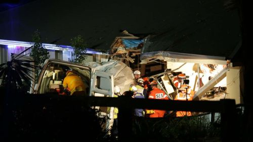 NSW man airlifted in critical condition after crashing van into house