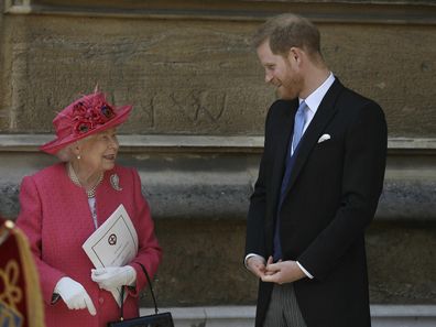 Prince Harry with grandmother Queen Elizabeth