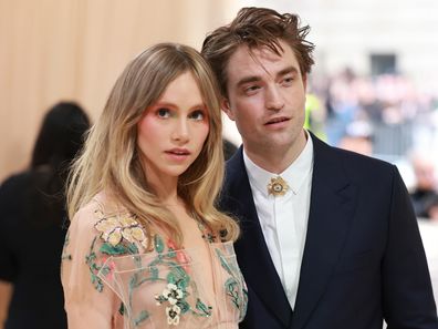 Suki Waterhouse and Robert Pattinson at the 2023 Met Gala, celebrating 'Karl Lagerfeld: A Line Of Beauty' at The Metropolitan Museum of Art (Photo by Theo Wargo/Getty Images for Karl Lagerfeld)