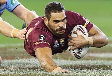 What record number of tries did Greg Inglis score in his 32 State of Origin matches?
