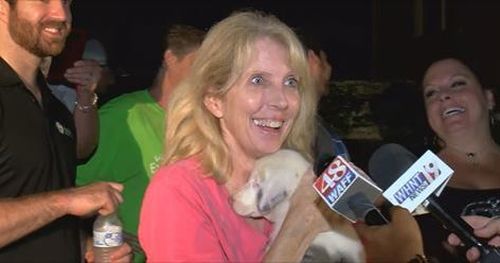 Toffee's owner was so thankful for the community's help. Image: WAFF News