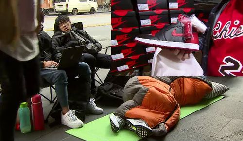  Melbournians camp overnight for rare Nike shoes