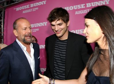 Bruce Willis, Ashton Kutcher and Demi Moore