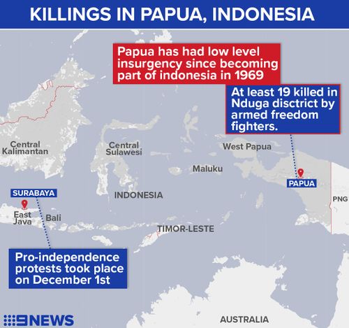 Indonesia facing upsurge in separatist violence from independence fighters in Papua