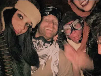 Prince Harry and Meghan with Princess Eugenie and Jack Brooksbank at a 2016 Halloween party