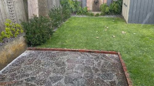 Hail fell in parts of Victoria.
