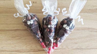 Rudolph the red nosed reindeer chocolate gift bags