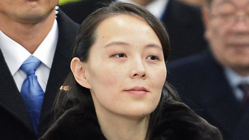 Kim Jong-un's sister, Kim Yo-jong, is among the North Korean group in Pyeongchang. (AAP)