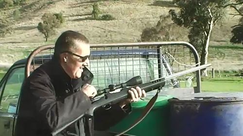 The videos show Read target shooting on a Victorian property.