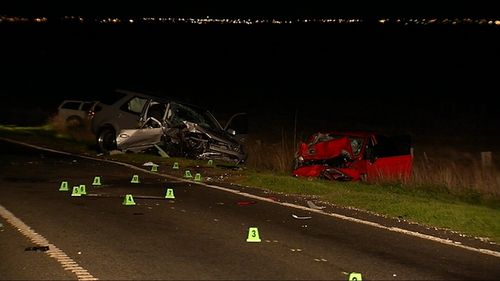 The cars collided about midnight on July 8. Picture: 9NEWS